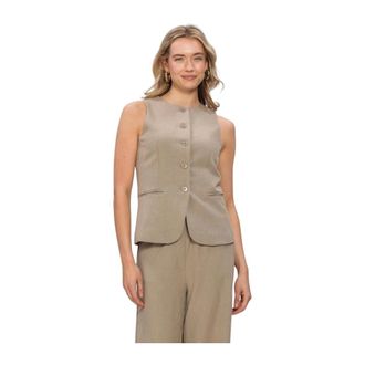 Ydence Ydence, Dames, Jassen, Beige, Maat: XS Leer