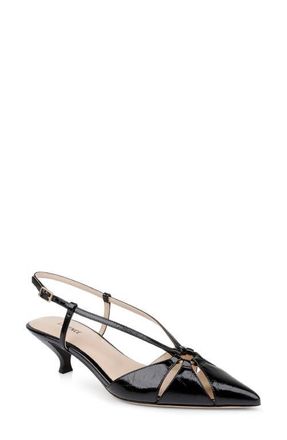 L'agence Adavi Pointed Toe Slingback Pump in Black Patent at Nordstrom, Size 6.5