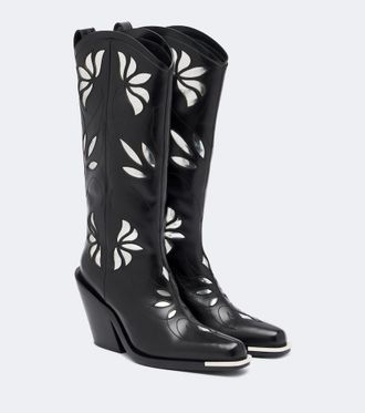 Paco Rabanne Leather cowboy boots