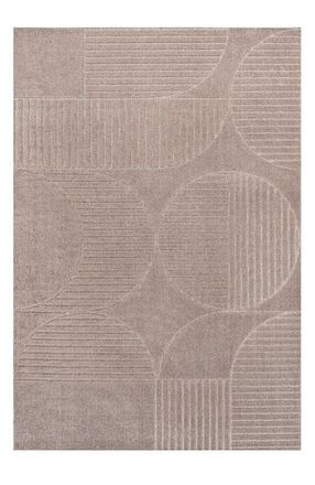 Jonathan Y Designs Nordby High-Low Geometric Arch Scandi Striped Indoor/Outdoor Area Rug in Taupe/beige at Nordstrom, Size 2Ft 0In X 8Ft 0In