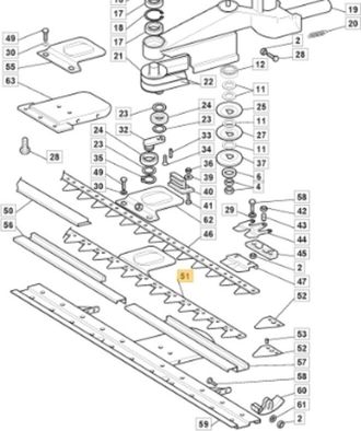 STIGA Sports Original Stiga Crono95b Cuchilla Inferior Del Tim&oacute;n 118800021/0