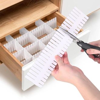 OEM Separadores De Cajones Ajustables, 37 X 7 Cm, Paquete De 20, Organizador De Cajones, Rejilla Divisoria, Para Ropa Interior, Calcetines, Cocina, Oficin