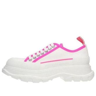 Alexander McQueen (WMNS) Alexander McQueen Tread Slick Lace Up White Neon Pink 697074W4MV59895