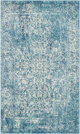 Safavieh Alfombra transicional de polipropileno azul/blanco, 122 x 183 cm