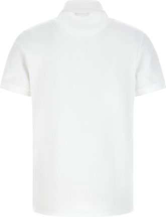 Balmain Logo-Embroidered Cotton Piqu&eacute; Polo Shirt - White