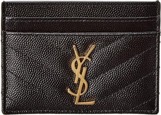 Saint Laurent Monogram Matelasse Leather Card Holder