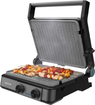 Cecotec Cecotec Parrilla El&eacute;ctrica Con Grill Rockngrill 2200 Dual. 2200w, Apertura 180&ordm;, Dual Temp, Rockstone Antiadherente