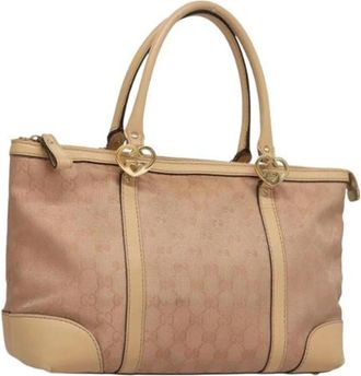 Gucci Pre-owned Canvas gucci-bags - Dames - Vintage Shopper - Roze - ONE Size - Leer - Vintage