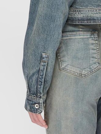 Rick Owens denim cape-sleeve cropped shirt jacket