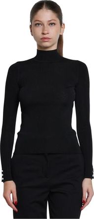 Pennyblack Truien & Vesten, Dames, Zwart, M, Celebre Mock Polo-Neck Trui