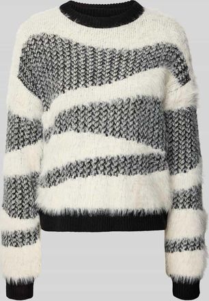 Vero Moda Regular Fit Strickpullover mit Strukturmuster Modell CALLIE in Ecru, Größe XL