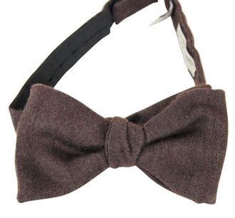 Bottega Veneta Mens Brown Silk Cashmere Bow Tie