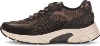 Gabor Schoenen, Dames, Bruin, 37 1/2 EU, Leer, Rollingsoft Lage Sneaker