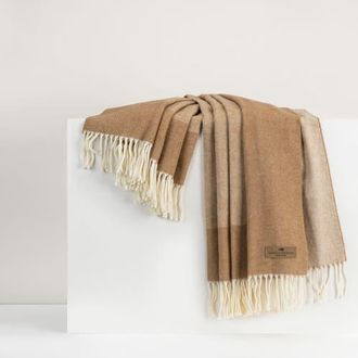 Lands Downunder Border Herringbone Throw in Caramel at Nordstrom