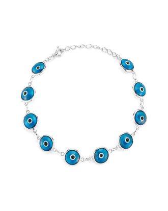 Sphera Milano Silver Cz Evil Eye Bracelet