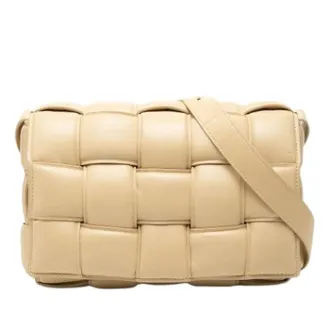 Bottega Veneta Pre-owned Cross Body Bags, female, Beige, Size: ONE SIZE Pre-owned Padded Cassette