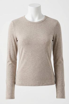 Z Supply Second Skin Crew Tee In Natural Heather