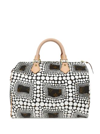 Louis Vuitton x Yayoi Kusama 2012 30 Speedy white monogram tote bag - Wit