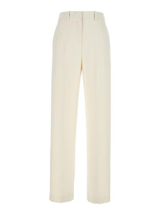 Theory admiral White Pants With Belt Loops In Tech Fabric Woman