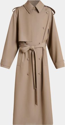 Gabriela Hearst Tellus Belted Long Trench Coat