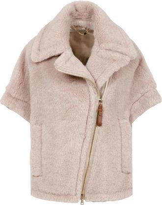 Max Mara Newmanto Vest - Dames - Jassen - Bruin - M/L - Jassen
