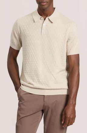 Ted Baker T Stitch Sweater Polo in Egret Heather at Nordstrom Rack, Size 6(Xxl)