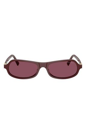 Miu Miu 55mm Irregular Sunglasses in Cherry /Dark Violet at Nordstrom