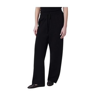 Entire studios Wide Trousers, female, Black, Size: XS Straight Leg Knit Pant