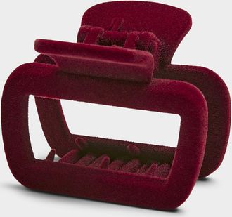 Simons Womens Small rectangular velvety clip