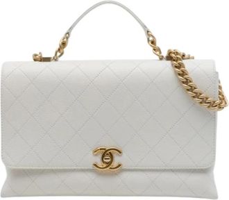 Chanel Pre-owned Chic Affinity Handbag - Dames - Vintage Handtas - Wit - ONE Size - Leer - Vintage