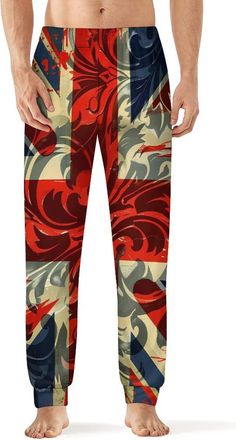 Generic Union Jack UK British Flag Mens Pyjama Pants Print Lounge Pant PJ Bottoms Nightwear Pajama 2XL