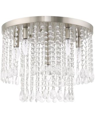 Livex Lighting Livex Elizabeth 6 Light Brushed Nickel Ceiling Mount