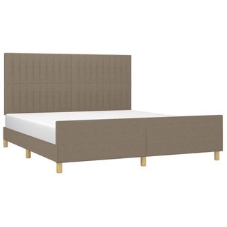 vidaXL Cama Sin Colch&oacute;n Tela Gris Taupe 160x200 Cm Vidaxl