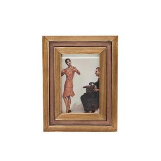 Foreside Home And Garden 4x6 Rust Picture Frame Natural Wood MDF Metal & Glass in Brown at Nordstrom, Size Medium