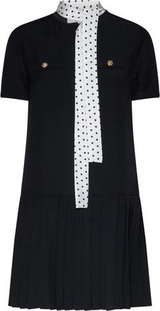 Silvian Heach Jurk met sjaaldetail - Dames - Korte kleedjes - Zwart - 2XS - Kleedjes