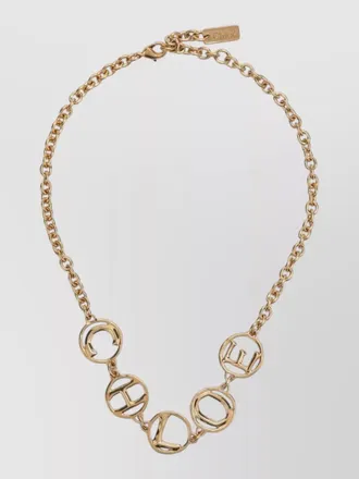 Chlo&eacute; gold-finish script choker necklace