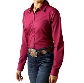 Ariat Kirby Long Sleeve Shirt In Beaujolais