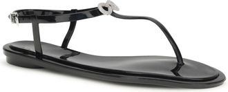 Mach & Mach Womens Double Bow Sandals Black Upper: Rubber; Sole: Rubber