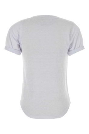 Isabel Marant Womens White Linen Koldia T-Shirt White-Midnight White/midnight