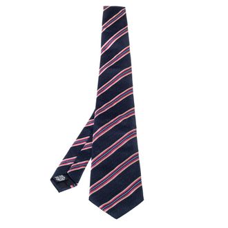 HUGO BOSS Boss By Hugo Boss Blue & Pink Striped Silk Tie