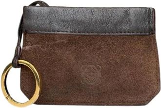 Loewe Portafoglio compatto in camoscio Pre-owned - - Pre-owned - Donna - Marrone - ONE SIZE