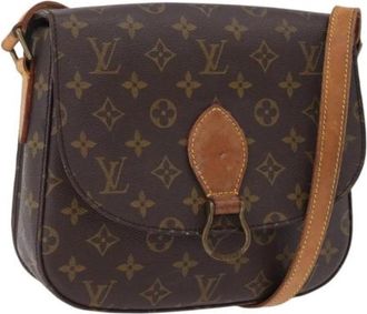 Louis Vuitton Pre-owned Saint Cloud Shoulder Bag - Dames - Vintage Schoudertas - Bruin - ONE Size - Leer - Vintage