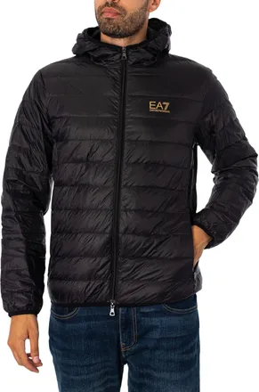Emporio Armani Geweven Donsjack, Zwart