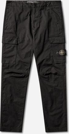 Stone Island Men s Stretch Organic Cotton Twill Cargo Pants Black