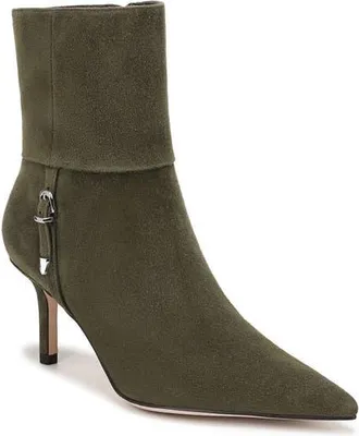 Favorite Daughter Tamra Pointed Toe Bootie in Olive Suede at Nordstrom, Size 9.5