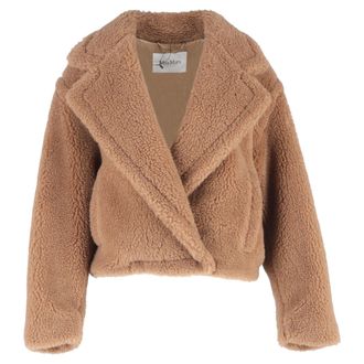 Max Mara Gardone Fur Jacket in Brown Camel Hair