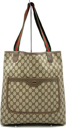 Gucci Brown Gg Supreme Tote Bag (Pre-Owned)