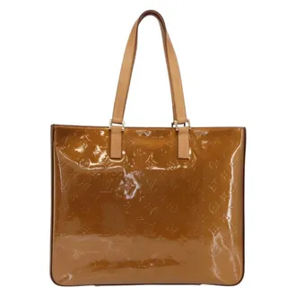 Louis Vuitton Columbus Monogram Vernis Brown Patent_Leather Handbag (Pre-Owned)