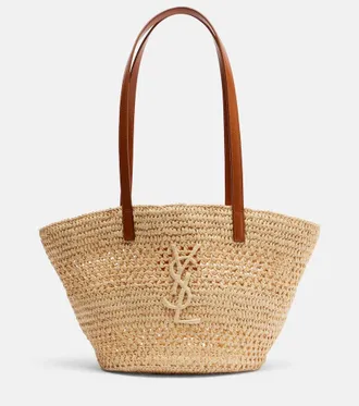 Saint Laurent Panier Small raffia bucket bag