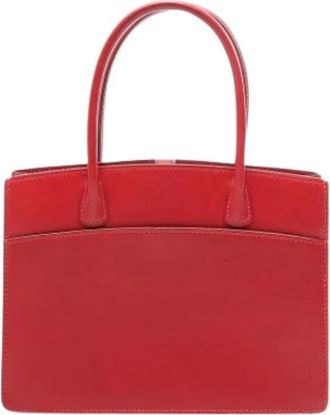 Herm&egrave;s Pre-owned Handbag - Dames - Vintage Handtas - Rood - ONE Size - Leer - Vintage